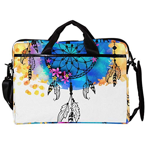 Bolso bandolera para portátil de 14 pulgadas maletín azul bohemio de 11*15in