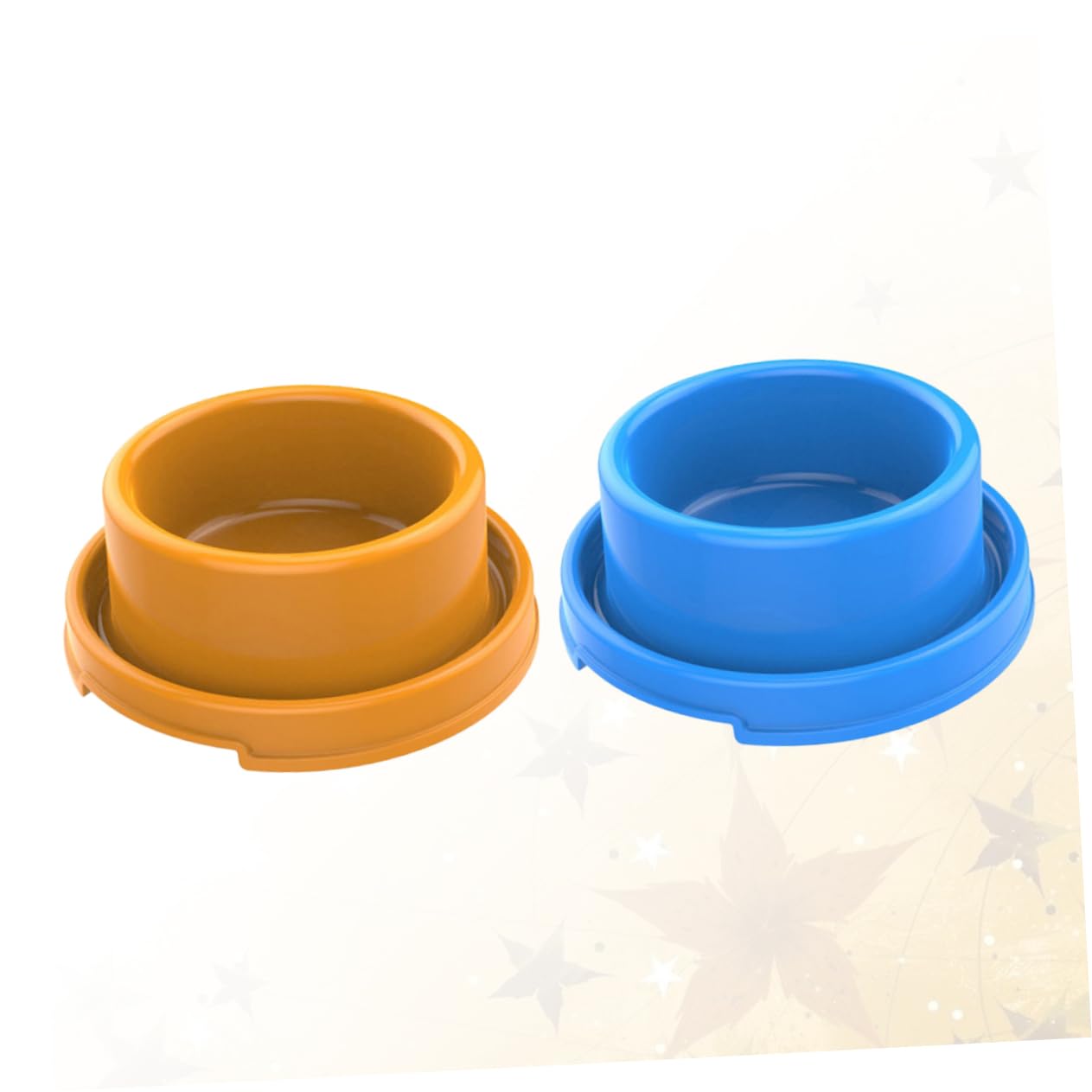 Comedero para Mascotas de 2 Piezas, Tazón Redondo de PP Seguro y Conveniente para Perros y Cachorros, Diseño Simple para Uso en Interiores Color Aleatorio