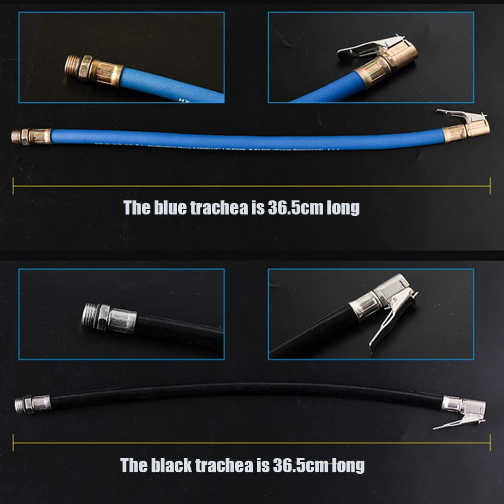 Tubo di Gonfiaggio,MoreChioce 38 cm Tubo Flessibile Pompa Adattatore Per Tubo Flessibile Di Gonfiaggio Per Pneumatici Prolunga Per Valvola Tubo Auto Tubo Di Prolunga Per Gonfiaggio Pneumatici,Blu