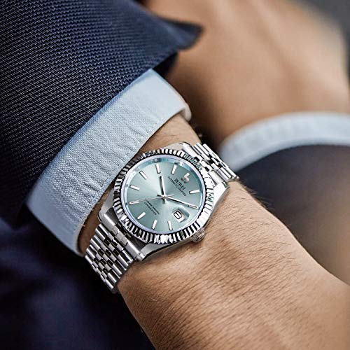 Image of BUREI Men's Classic Luxury Watch Stainless Steel Waterproof Machine Watch Fashion Double Watches Date Sapphire Crystal