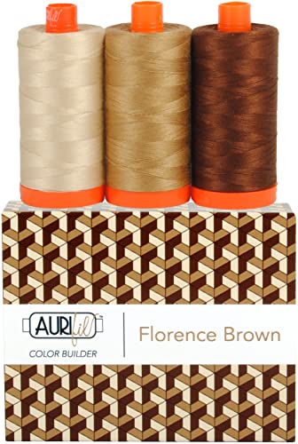 Hilo Aurifil CB FlorencBrown 3 piezas miniatura 2