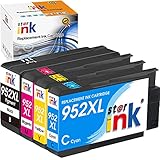 Starink Re-Manufactured Ink Cartridge Replacement for 952XL Work with Officejet Pro 8720 7740 8210 8216 8702 8710 8715 8725 8730 8740 Printers 1 Set (1 Black 1 Cyan 1 Magenta 1 Yellow)