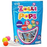 Zollipops Clean Teeth Pops Sugar Free Candy with Xylitol, Dye-Free Lollipops - Keto & Diabetic-Friendly, Dentist-Approved Treats for Kids (Natural Fruit Flavors, 6 oz)