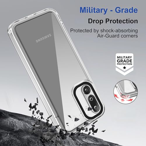 Image of amazon basics Back Case Cover for Samsung Galaxy M36 5G | Compatible for Samsung Galaxy M36 5G Back Cover | Case Cover with Camera Protection | (TPU + PC | Transparent)