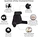 Husband Pillow XXL - Reading Pillow Bed Chair with Arms & Back Support - Black - Back Pillow for Bed Sitting Up - BedRest Arm Pillow - Comfy Reading Pillow for Adults