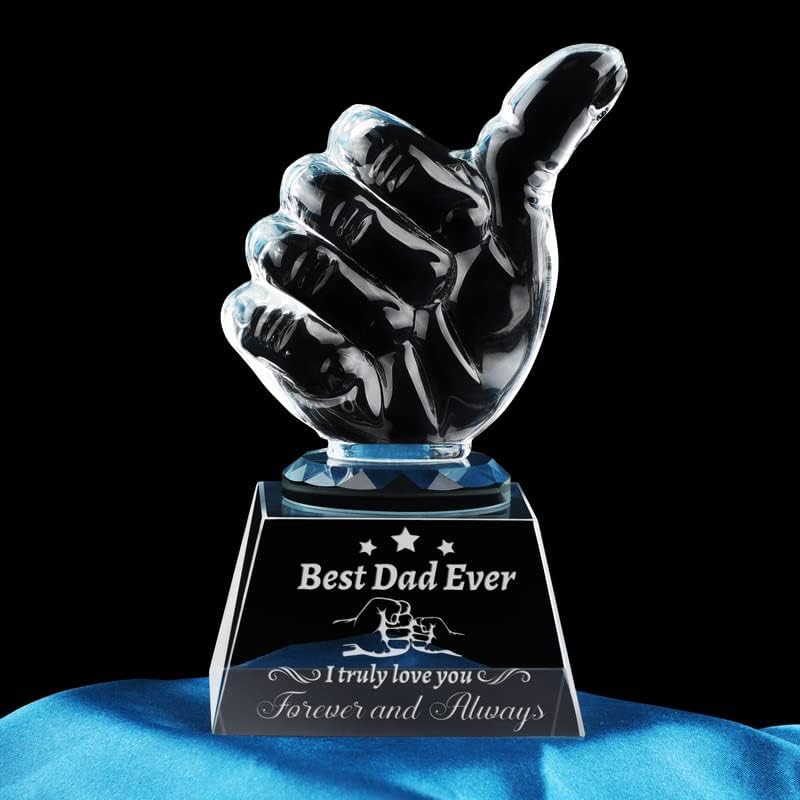 PRSTENLY Regalos para papá, recuerdos de cristal de Navidad, regalos de cumpleaños de Navidad para papá de hija, hijo, regalos para papá, regalos