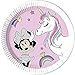 Procos 90813 Lot de 8 assiettes de fête Minnie Mouse Licorne compostables