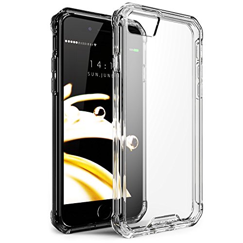 BUDDIBOX iPhone 7 / iPhone 8 ICE Series Clear Protective Case | Raised Bumpers | Scratch and Drop Resistant | Anti-Slip for Excellent Grip Plastic