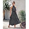 PRETTYGARDEN-Womens-Casual-Halter-Neck-Sleeveless-Floral-Long-Maxi-Dress-Backless-Loose-Ruffle-Sundress-with-Belt PRETTYGARDEN Women’s Casual Halter Neck Sleeveless Floral Long Maxi Dress Backless Loose Ruffle Sundress with Belt (Black,Medium)