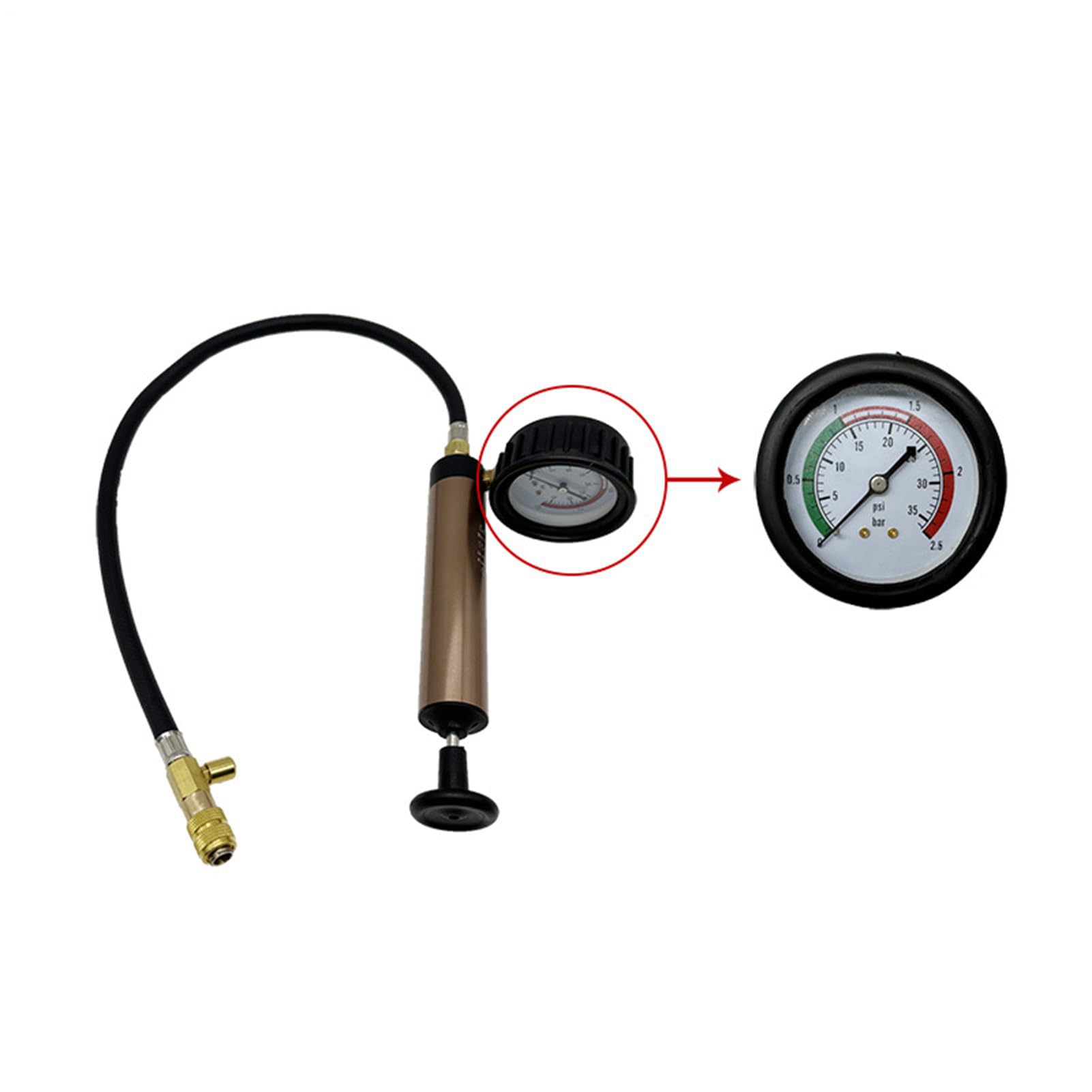 Kit di tester a pressione del radiatore, kit di ricarica del vuoto