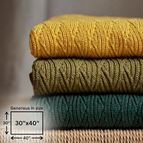 Image of 100% Organic Cotton Knit Receiving Baby Blanket for Newborns - Soft, Breathable Blanket for Crib & Stroller - Nursery Gift (Forrest Green)