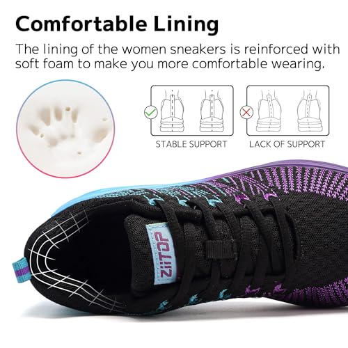 GoodValue Womens Running Shoes Lightweight Air Cushion Walking Shoes Tennis Shoes for Women Fashion Breathable Mesh Upper Sneakers Workout Casual Gym Jogging Non Slip Ladies Sport Shoes - Image 5