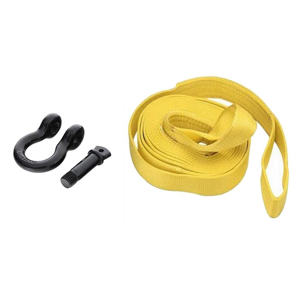 Speedway Motors Shackle D Ring 3/4 Inch and 20 Foot Tow Strap