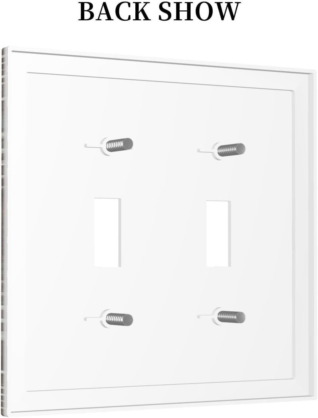 カスタムパーソナライズウォールプレート 装飾ライトスイッチカバー ヴィンテージ抽象ブラウンパターン ダブルトグルスイッチプレート 2