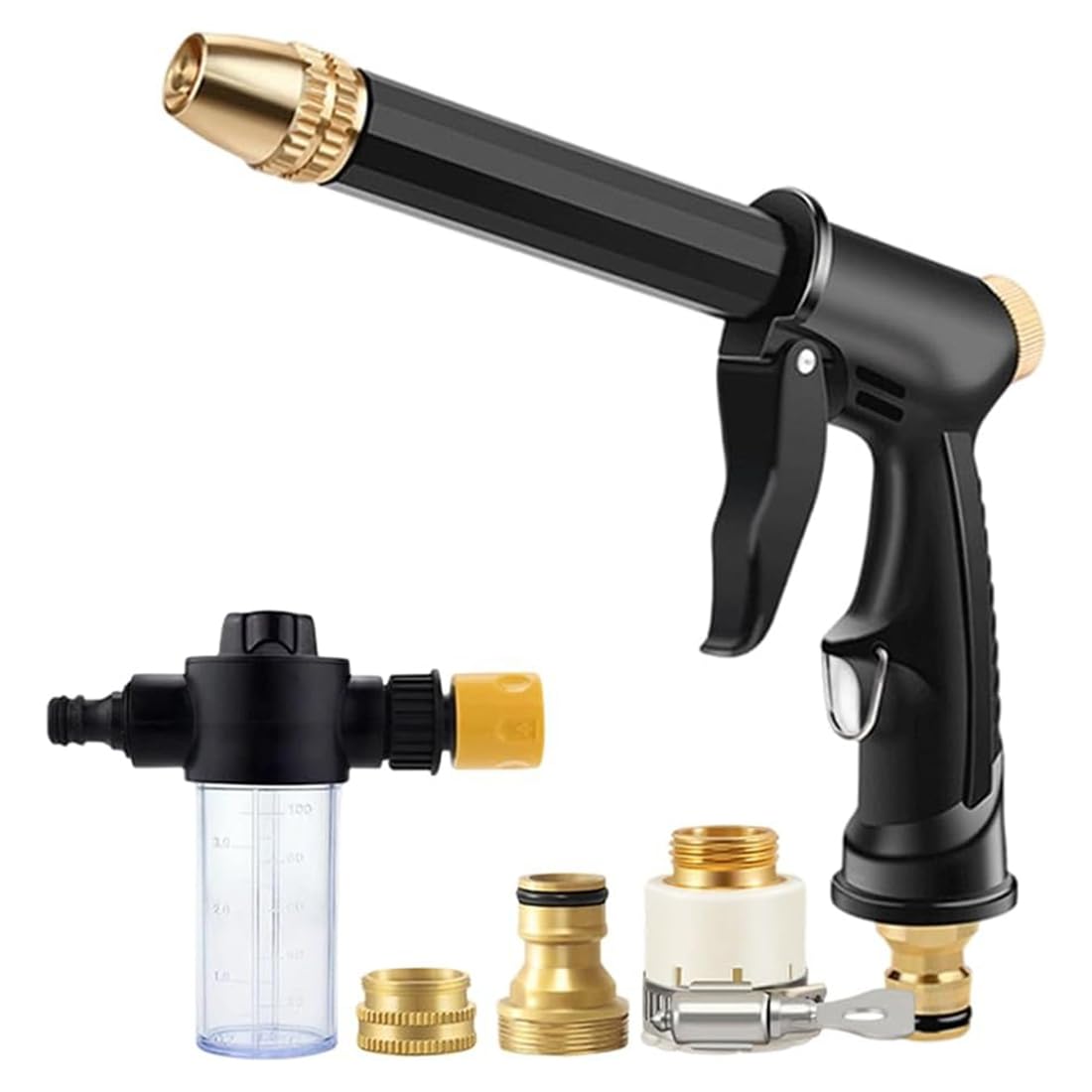 Ctrlzs For Garden Hose Compatible Jet Nozzle Power Washer, Pressure Washer Wand With 3 Nozzles, For Car Wash Accessory