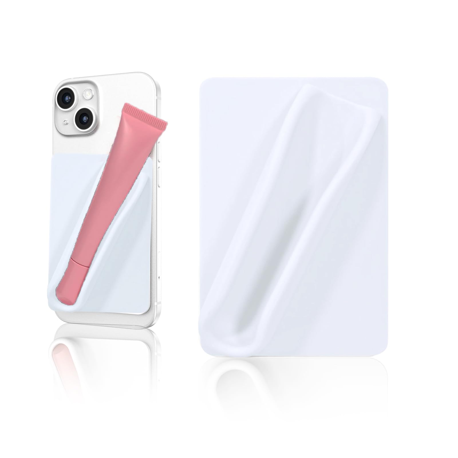 Rookii Lipstick Holder Phone Case, Silicone Holder with Lip Gloss Holder, for Phone Case with Lip Gloss Holder, Sticky Lip Gloss Balm Phone Card for iPhone and Android-image-46