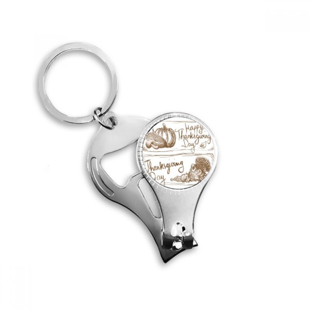 Motif Porte-clés anneau multi-fonction BeatChong gris pour ne plus jamais oublier son coupe-ongles