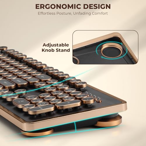 Clavier mécanique rétro machine à écrire 104 touches filaire programmable