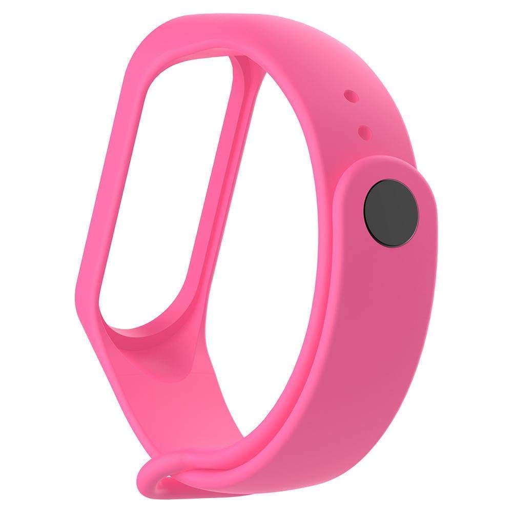 Hadwin Adjustable Silicone Strap Compatible for Mi Band 3 / Mi Band 4 (Pink)