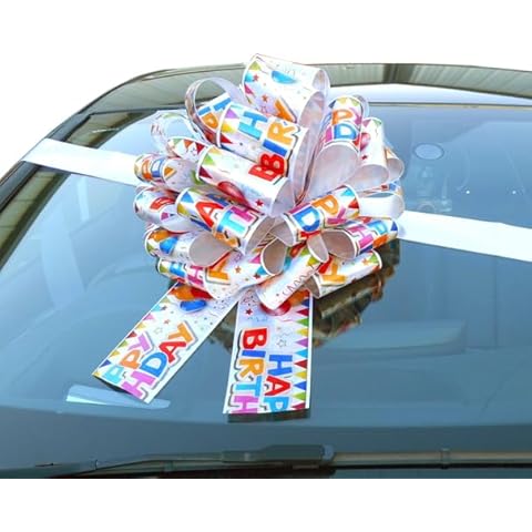 Hampabox Mega Giant Car Bow with Ribbon Cover