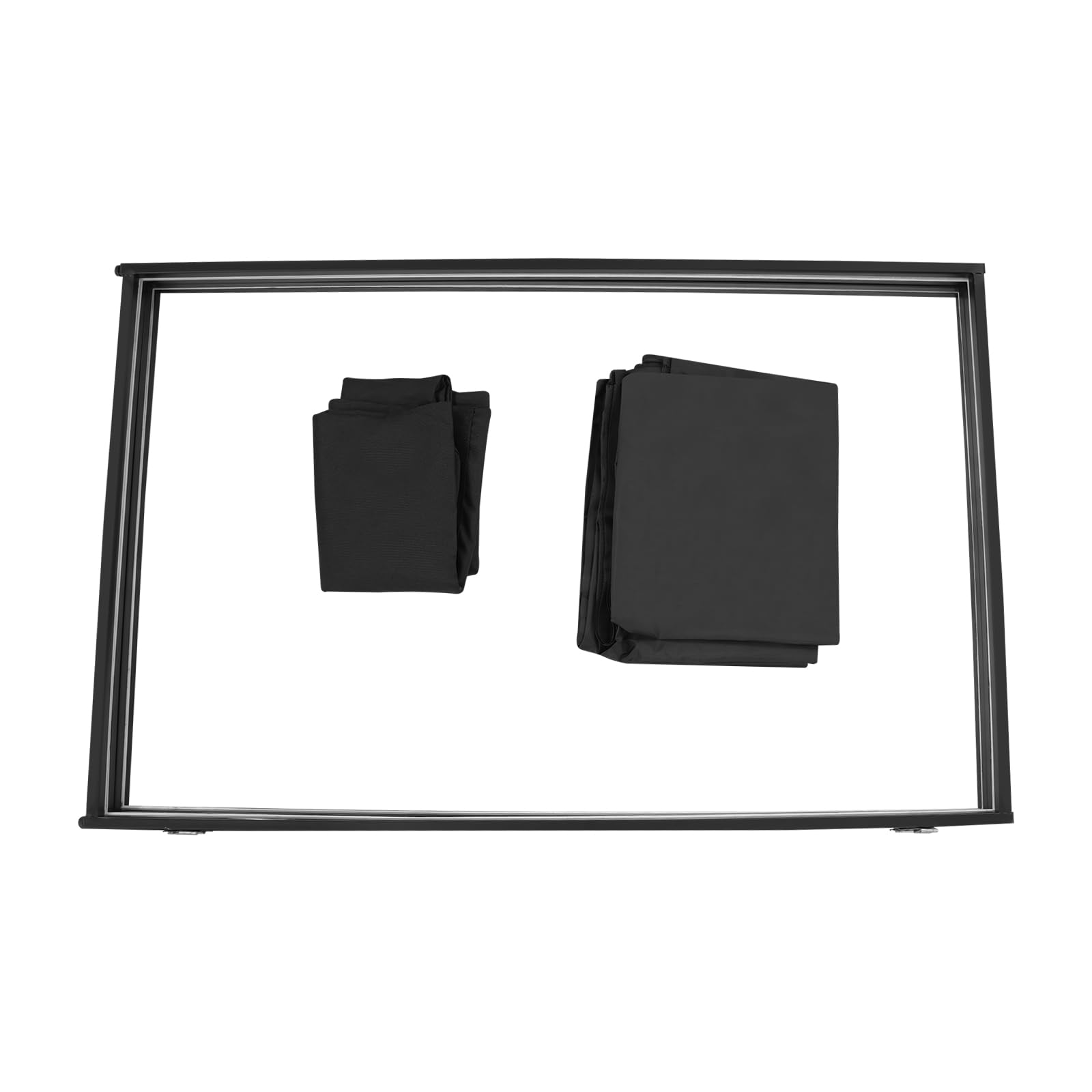 Écran de DJ 4 segments - Panneaux pliables - Pour pupitre de DJ - Support de DJ pliable et mobile - Noir