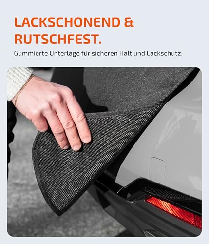 LIONSTRONG® Ladekantenschutz Kofferraum [GEPOLSTERT & WASSERDICHT] – Universelle Schutzmatte geeignet vom Kleinwagen bis zum SUV – Kofferraumschutz Auto Hund – Kratzfest und rutschfest