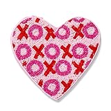 Valentine's Day Coin Purse Beaded Coin Purses for Women XOXO Love Heart Coin Purse Valentine's Day Outfits Accessories Party Gift (Style D)
