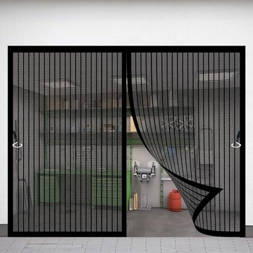 Mosquitera ​Puerta ​Magnetica 153 x 250 cm Protección Contra Insectos, Malla Fina, Mantiene El Aire Fresco, Mosquiteras de Puerta para Puerta Corredera, de Salón, Negro