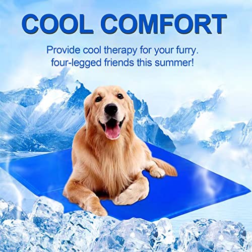 Rainbean Dog Cooling Mat, Pet Cooling Mat For Dogs And Cats, Pressure Activated Dog Cooling Pad, No Water Or Refrigeration Needed, Non-Toxic Gel #TOP6