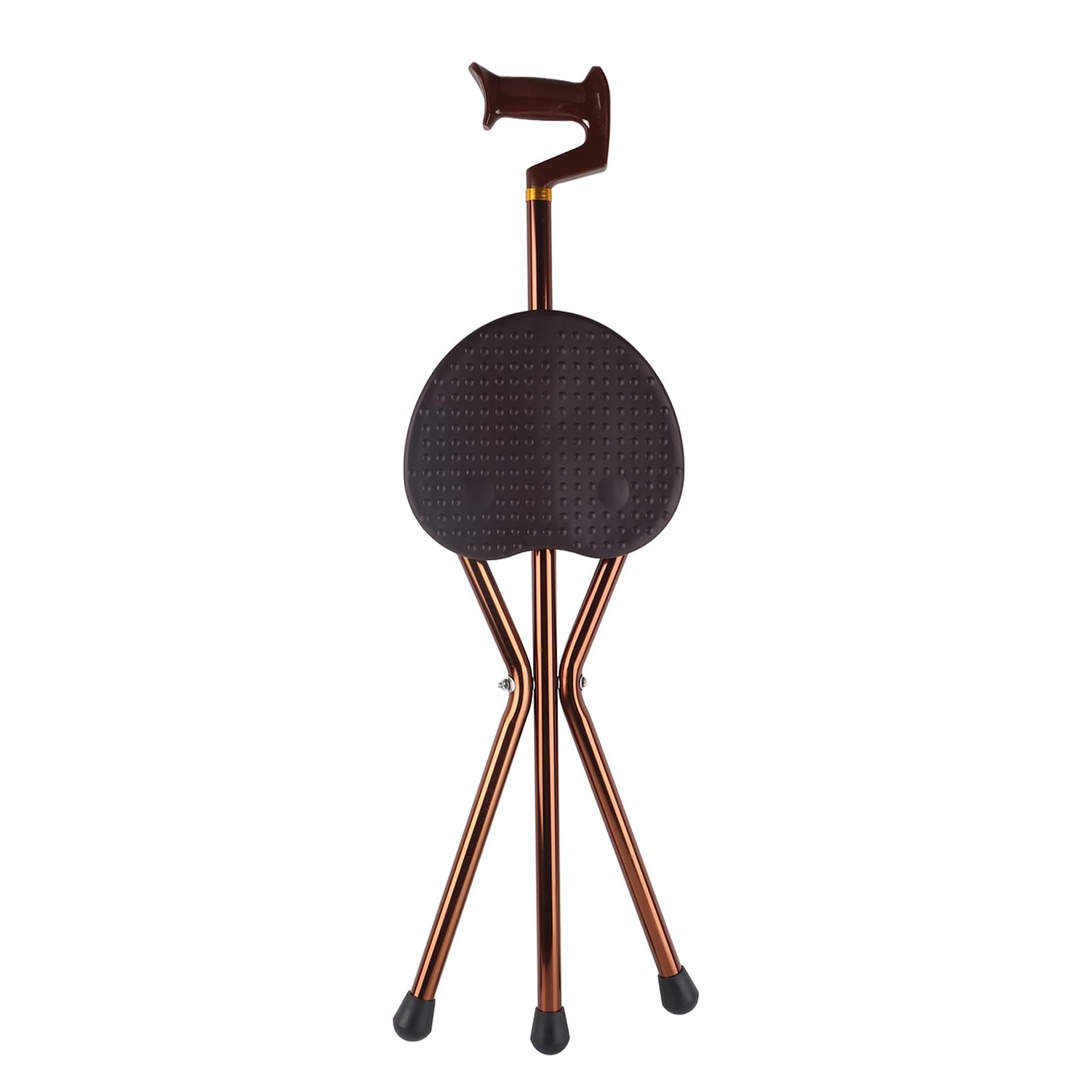 Silla De Bastón Plegable Portátil con Cojín De Masaje Aleación De Aluminio Baston con Silla Plegable para Ancianos,Taburete De Caña De Metal para Actividades Al Aire Libre, Campamentos