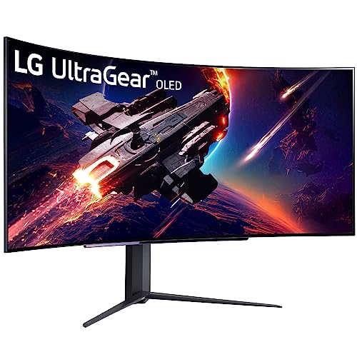 Image of LG 45 inch Ultragear OLED Gaming Monitor, WQHD(3440 x 1440), Incredible Speed @240Hz & 0.03ms, DCI-P3 98.5%, Anti-Glare, G-SYNC Compatible, FreeSync Premium, RGP Lighting, PBP, PIP, HDMI, DP (45GR95QE)