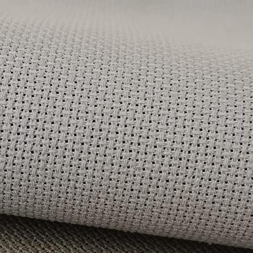 Image of KCS 4 /6 pc of 12 inch x 18 inch 18CT Counted Cotton Aida Cloth Cross Stitch Fabric (4 pc, Light Steel Grey)