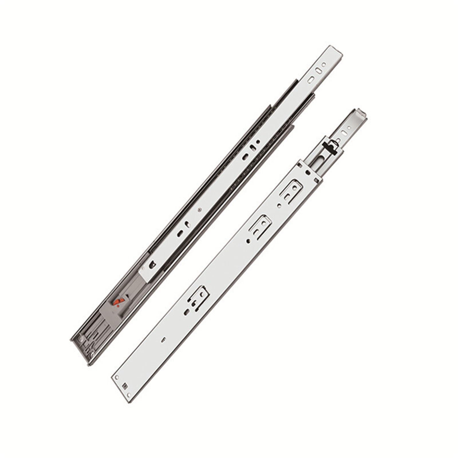 4515 Extra-Thick Drawer Track Pressing Rebound Handle-Free Three-Section Guide Rail Slide 2Pcs(4515extrathickrebound20inch=50cm)
