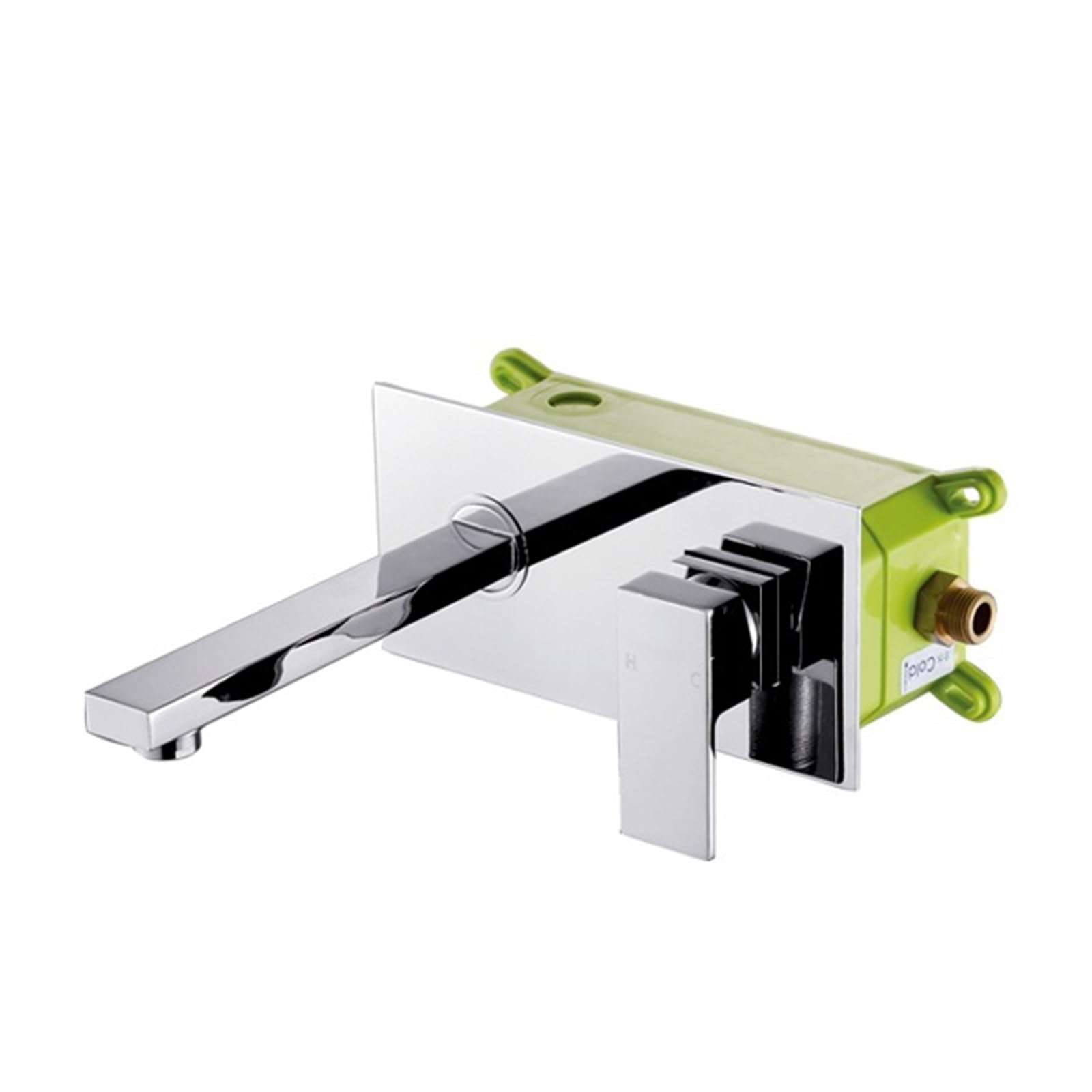 Mkyyioed Color3 Bathroom Taps Wall Mounted Square Bathroom Faucet Brass Mixer Tap With Embedded Box Basin Sink(Color3)