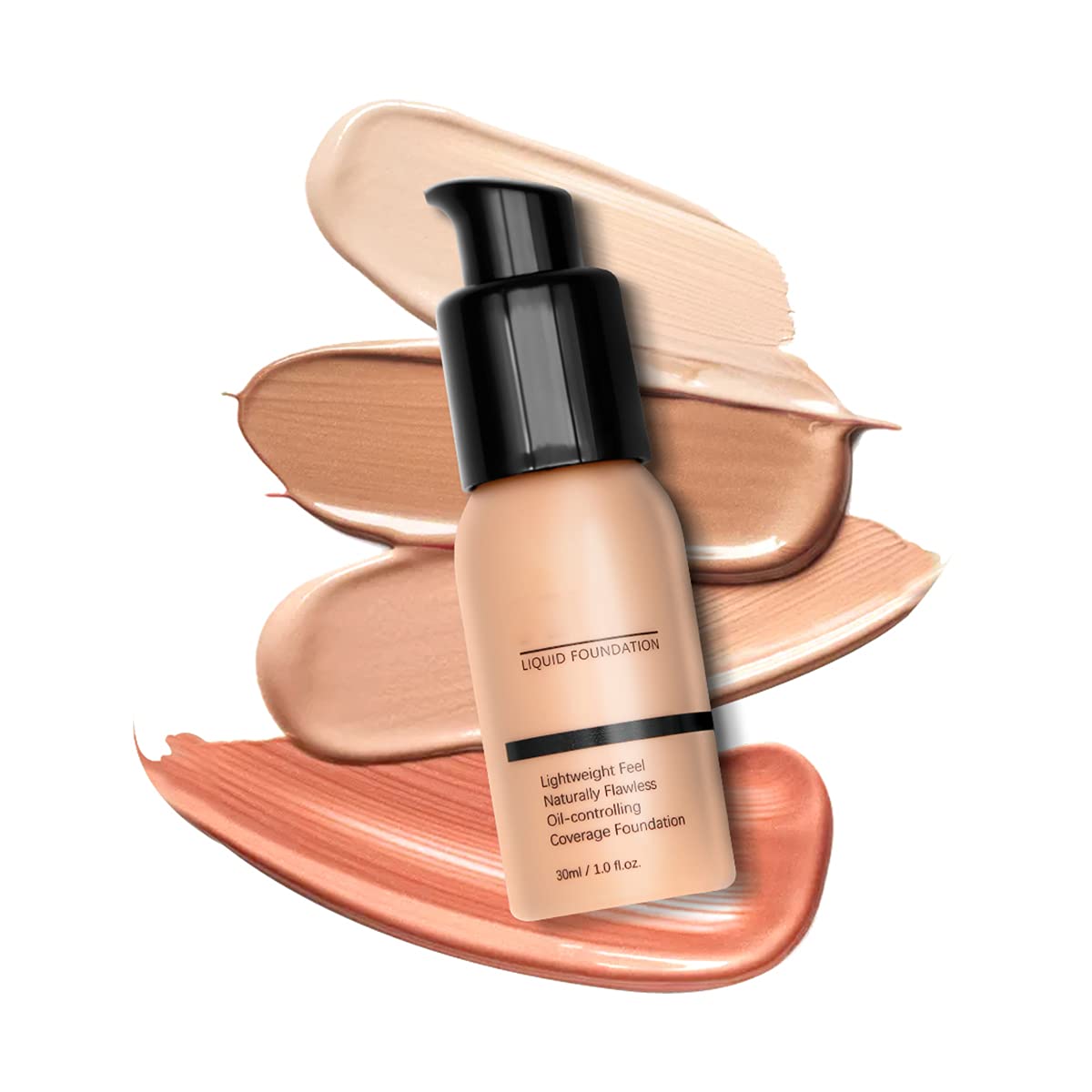 Ynzon Waterproof Poreless Liquid Foundation Makeup Oil-Free Foundation Full Coverage For Mature Skin Dry and Oily Skin Dewy Compact Longlasting Makeup (Wheaten)