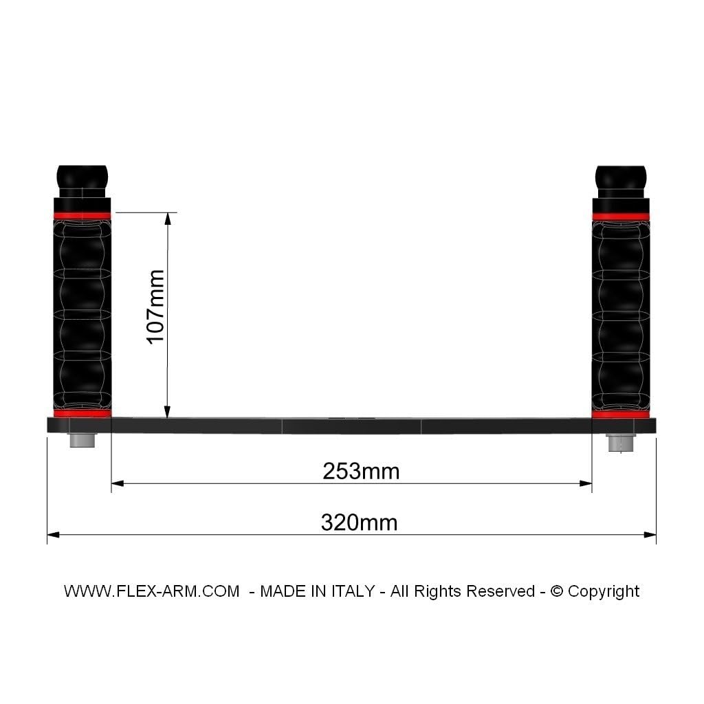 Halterung für Unterwasserfotografie Doppelgriff Flexibler Arm Taschenlampenhalter - Kompakte Unterwasserkameras FLEX-ARM ST20210