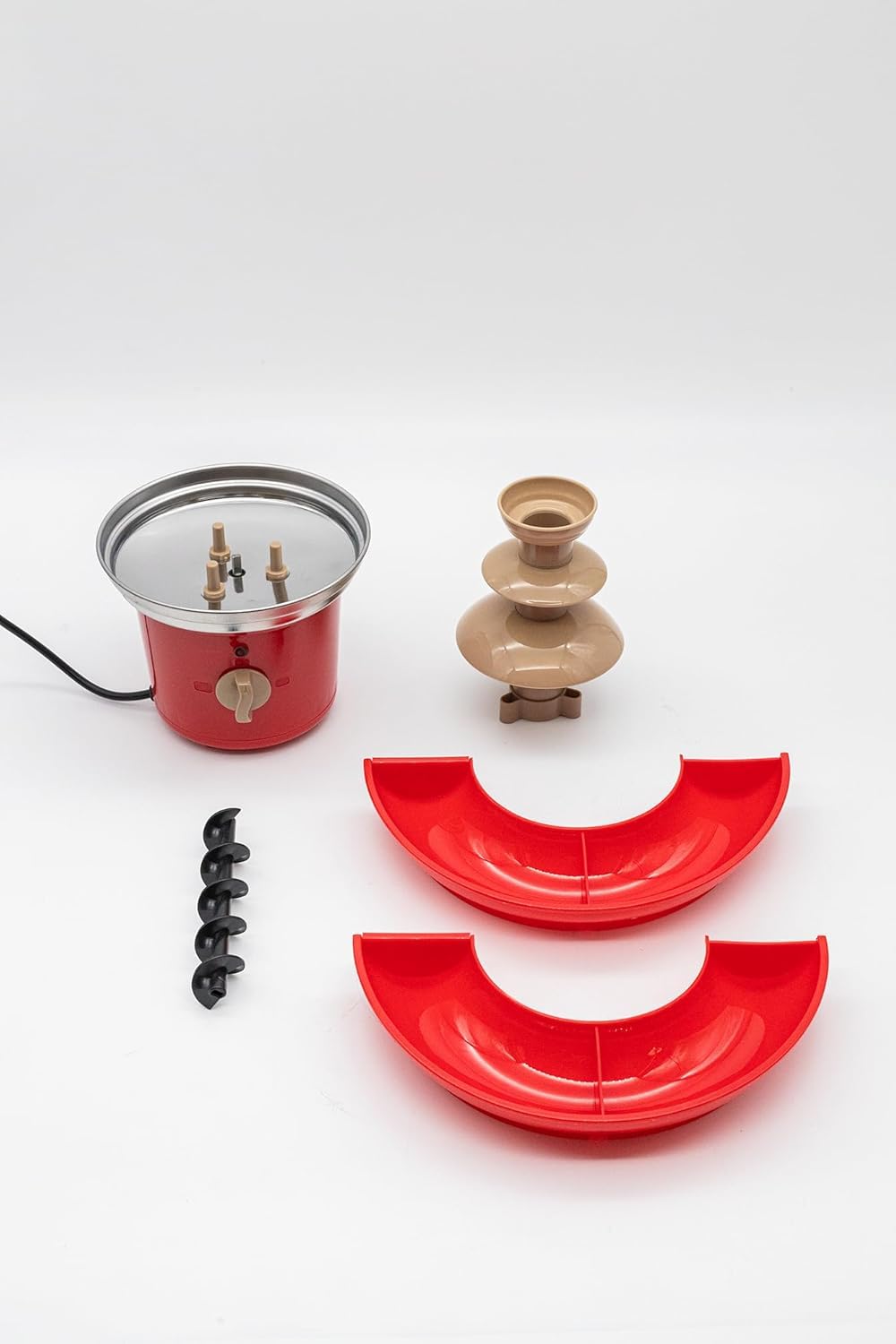 Marco Paul - Macchina per popcorn ad aria calda senza grassi, senza olio, per snack fatti in casa, per uso domestico, serate cinematografiche, feste, durevole, facile da usare (fontana di cioccolato