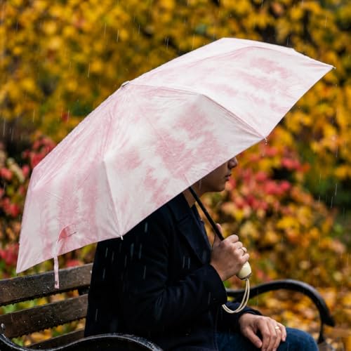 Image of HomeCloud Magic Umbrella Windproof, Sunproof & Rainproof with Sturdy Steel Shaft & Wrist Straps | Secret Blossoms Occur with Water Magic Print | Easy to Hold & Carry | Umbrella for Women, Men & Kids