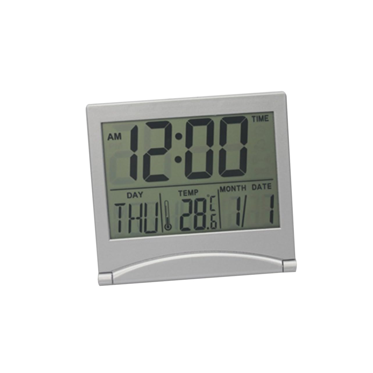 MAGICLULU 3stücke Faltbare LCD Spiegel-wecker Mit Temperaturanzeige Und Kalenderfunktion Ultrathin Reiseuhr Für Und Tisch Für Zuhause Büro Und Unterwegs