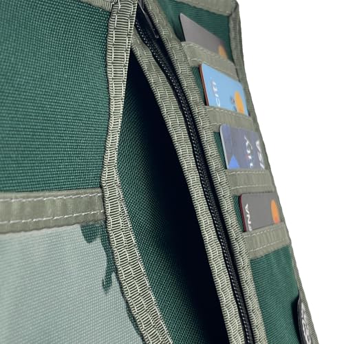 Nylon Executive Bi-Fold Checkbook Wallet Rodeo Style - Made in USA (Hunter Green)4