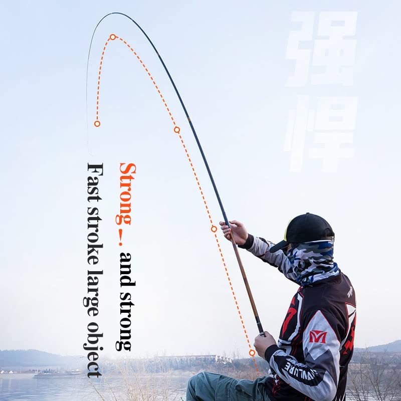 CañAs De Pescar Estilo Super Light Hard 98% Fibra de Carbono Corriente de Pesca a Mano Pole de Pesca telescópica for Pesca de Carpa 2.7m-10m CañA De Pescar