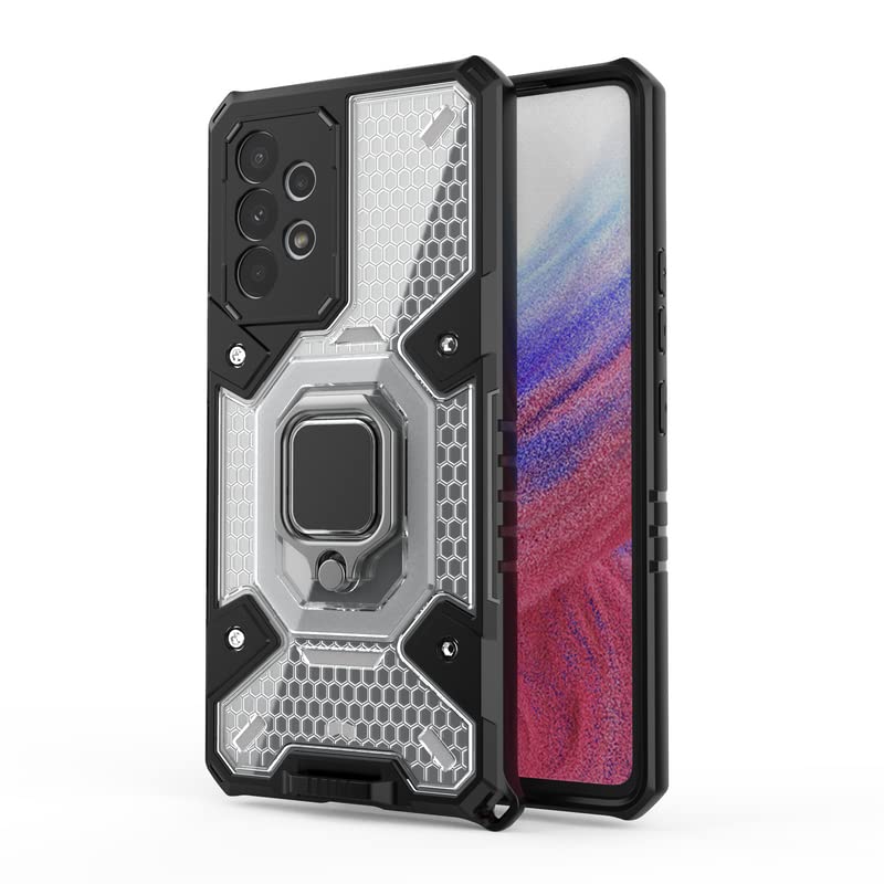Glaslux Rugged Armor Hybrid Shockproof Case | Rotating Ring Holder & Kickstand in-Built | Bumper Back Cover for Samsung Galaxy A53 5G (Transparent) (B0BPP5NGB3) Amazon Price History, Amazon Price Tracker
