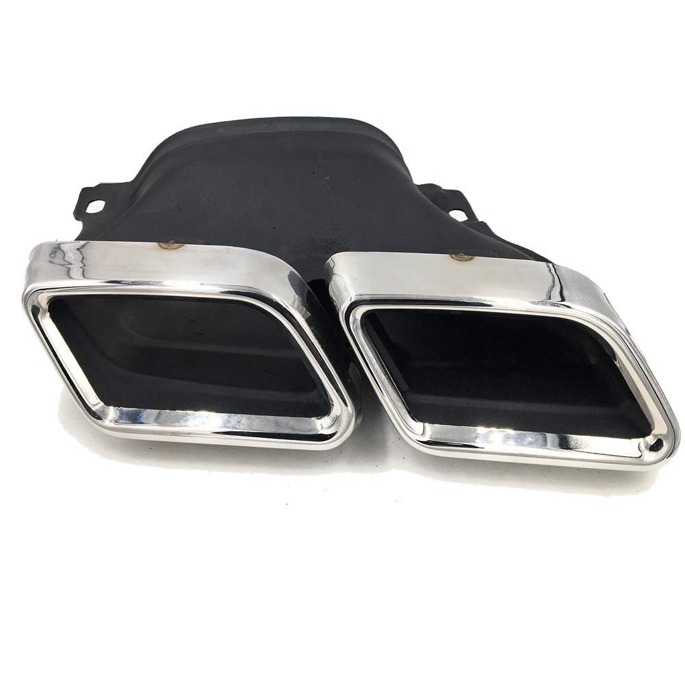 304 Stainless Steel Rear Bumper Mounted Tail Exhaust Pipe Muffler Tips for Mercedes-benz C W205 C250