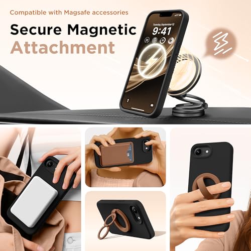 Image of GolbinBox Magnetic for iPhone 17e /16e Case, Silicone Cover, Black
