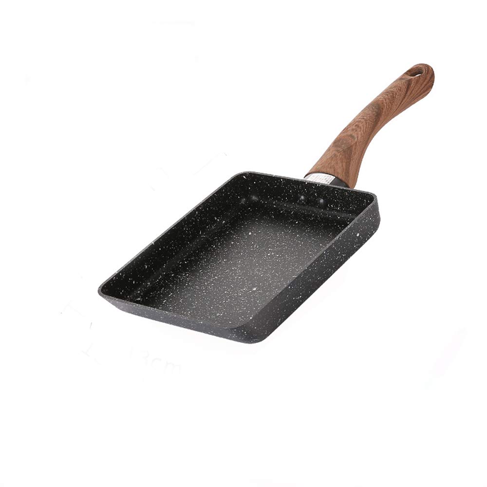 Japan-Style Square Omelet Pans with Maifan Stone Coated Surface, Non-Stick Frying Pan Flat-Bottomed Pancake Egg Roll Steak Pot (40x22.5x20.5cm)