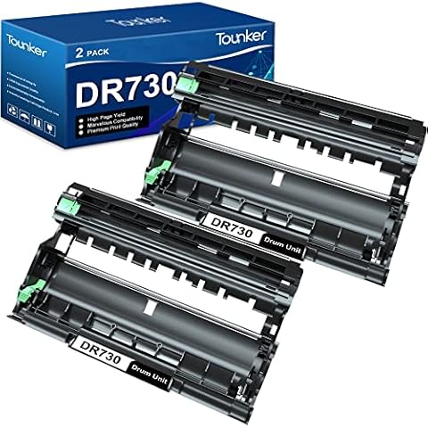 Tounker DR730 Drum Unit Compatible Replacement for Brother DR730 DR-730 DR 730 for HL-L2350DW HL-L2395DW HL-L2370DW HL-L2390DW MFC-L2710DW MFC-L2750DW DCP-L2550DW Printer (2 Drum, NOT Toner) Cover