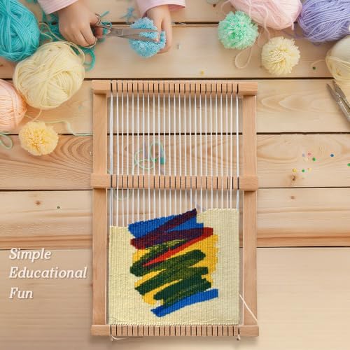 Holz Webstuhl Set für Kinder von 4–12 Jahren – inkl. Garn und Zubehör – Bild 5