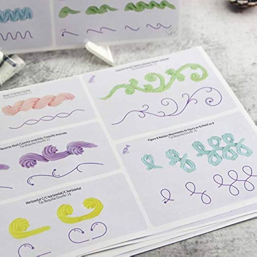 amazon-com-kddom-23-sheets-set-cake-decorating-practice-board-cream-decorating-drawings-home-kitchen
