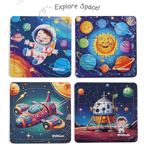 Image of FIRSTCRY INTELLISKILLS Premium Jigsaw Puzzle for Kids |36 Pcs Puzzle Set | Fun Learning &Educational Toy for Enhancing Concentration | 3+ Years |Best Birthday Gift |BIS Certified (Space)