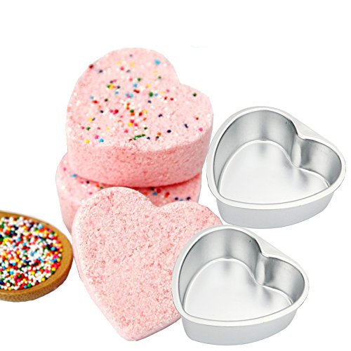 Metal Bath Bomb Mold Hearts (Hearts 2 PCs)